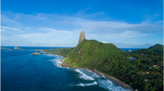 Foto aérea de Fernando de Noronha