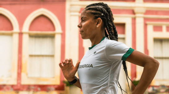 Atleta Mirelle Leite, embaixadora da marca Neoenergia